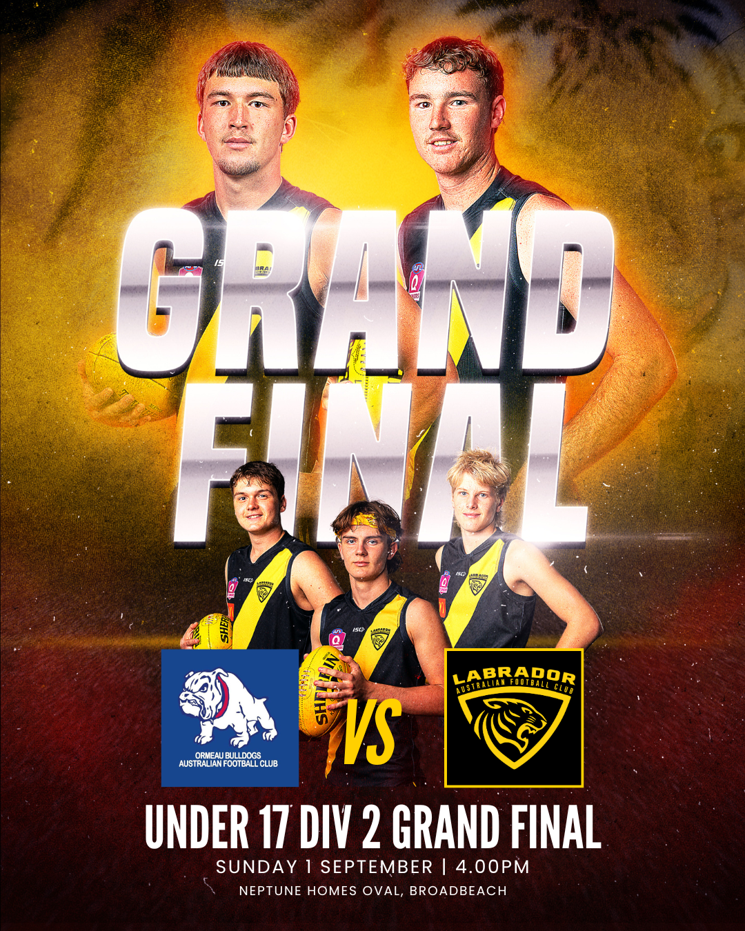 2024 Grand Final Poster - Labrador Junior Australian Football Club